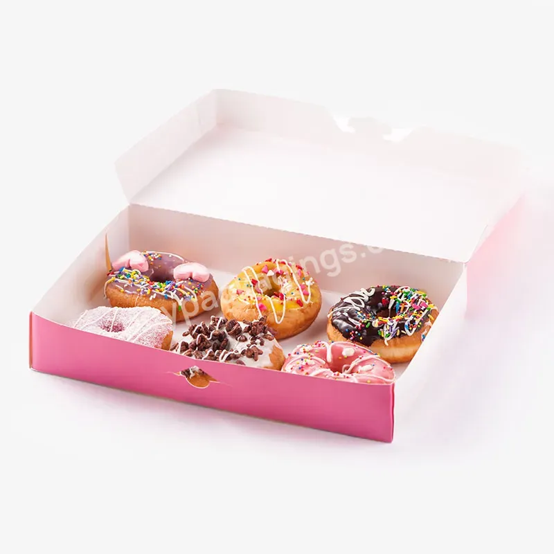 Mochi Donut Box Paper Food Round Cake Box 12 Inch Folders Accept Packaging Free Design Customized Datang Paperboard Tall Wedding