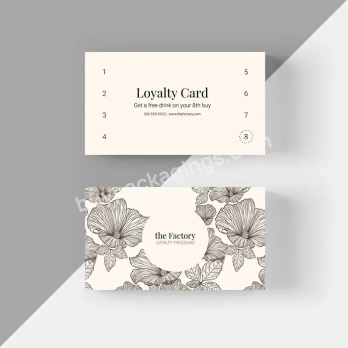 Modern And Minimalist Customer Loyalty Cards Personalized Business Cards Loyalty Reward Card