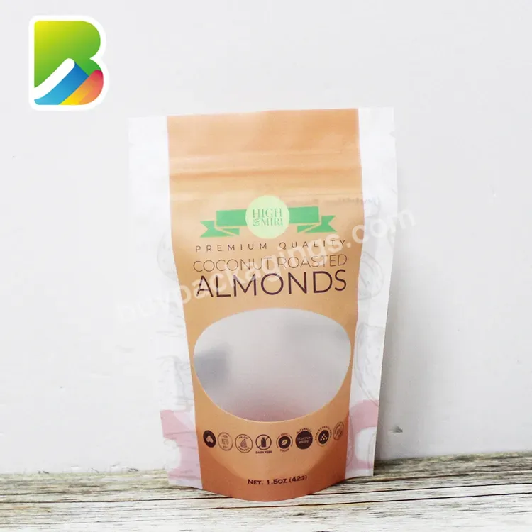 Moisture Proof Dried Packaging Grade Vacuum Plastic For Sachet Zip With Window Disposable Manufacturers Biodegradable Food Bag
