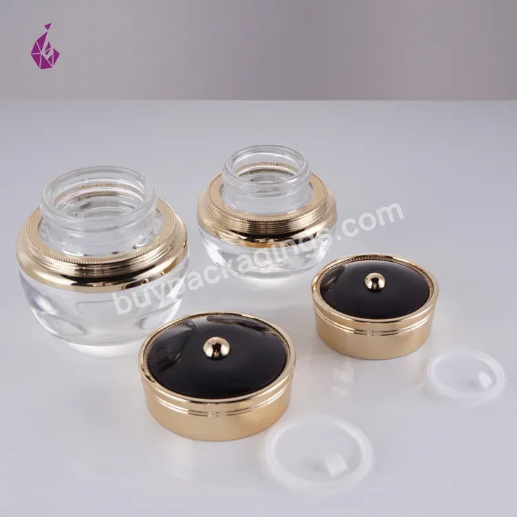 Moisturiser Glass Jar 50g Body Butter Custom Logo Empty Cream Glass Containers For Cosmetics - Buy Glass Jar Lid,Glass Jar Metal Lid,Cream And Lotion Package.