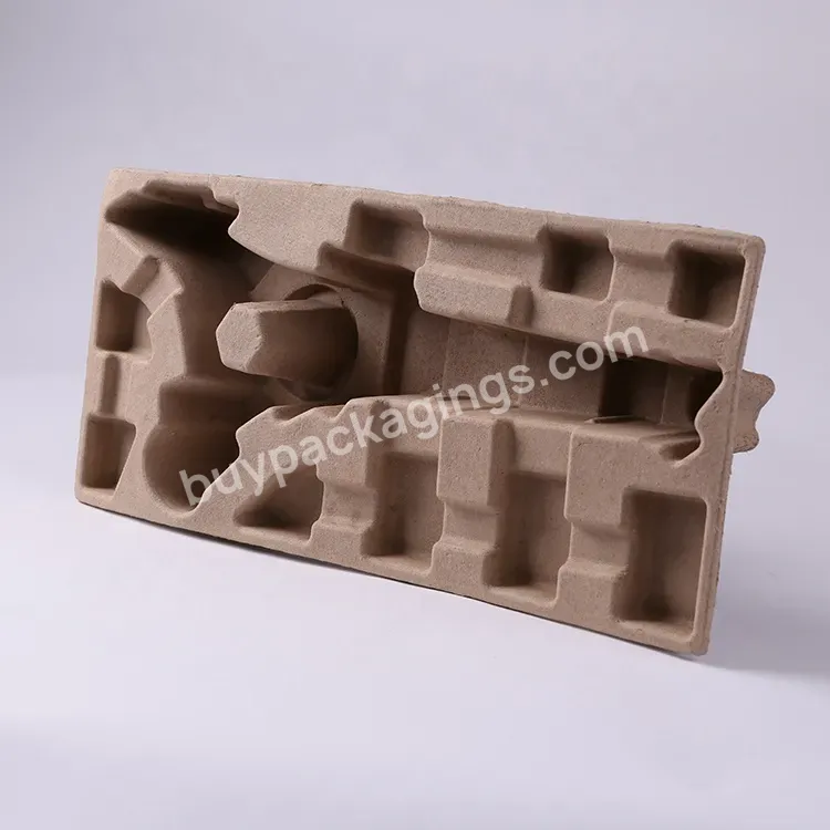 Molded Pulp Tray Customized Recycled Paper Pulp Packaging Inlay Dry Press Insert