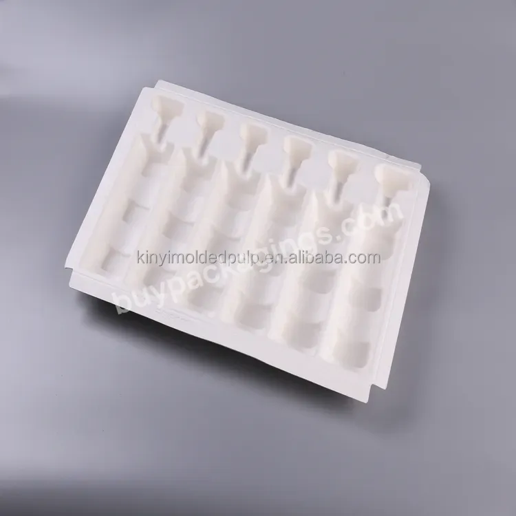 Molded Pulp Wine Tray Recycled Paper Bottle Packaging Beer Molded Pulp Wine Shippers For Shipping