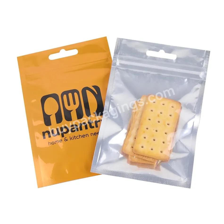 Moq 100 Custom Printed Plastic Zip Lock Pouches For Food Packing Zipper Food Bag