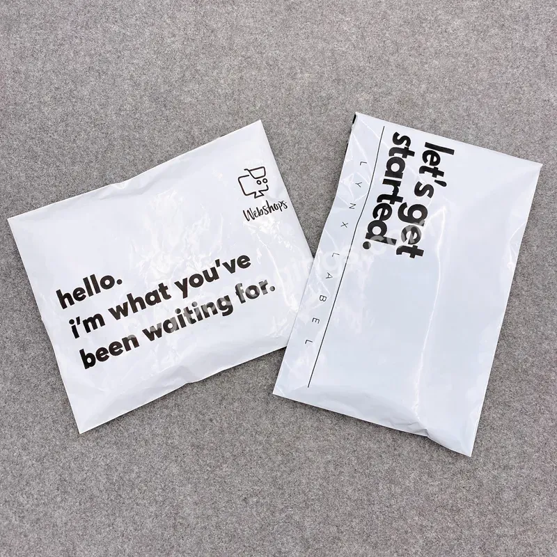 Moq 100pcs Custom Compostable Mailing Bags Custom White Color Printing Tamper Proof Plastic Shipping Envelopes For Clothes