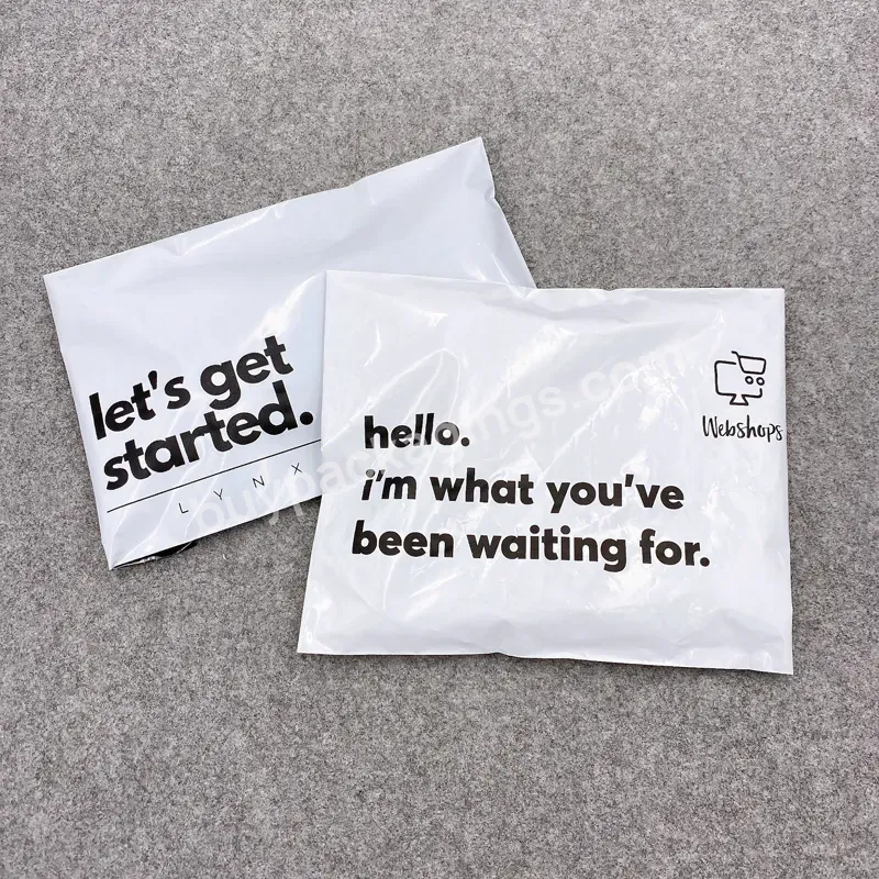 Moq 100pcs Custom Compostable Mailing Bags Custom White Color Printing Tamper Proof Plastic Shipping Envelopes For Clothes