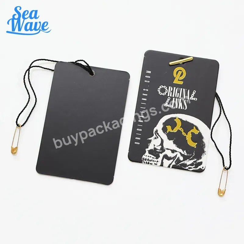 Moq 100pcs Hang Tags For Clothing Custom Logo Vintage Paper Hang Tags