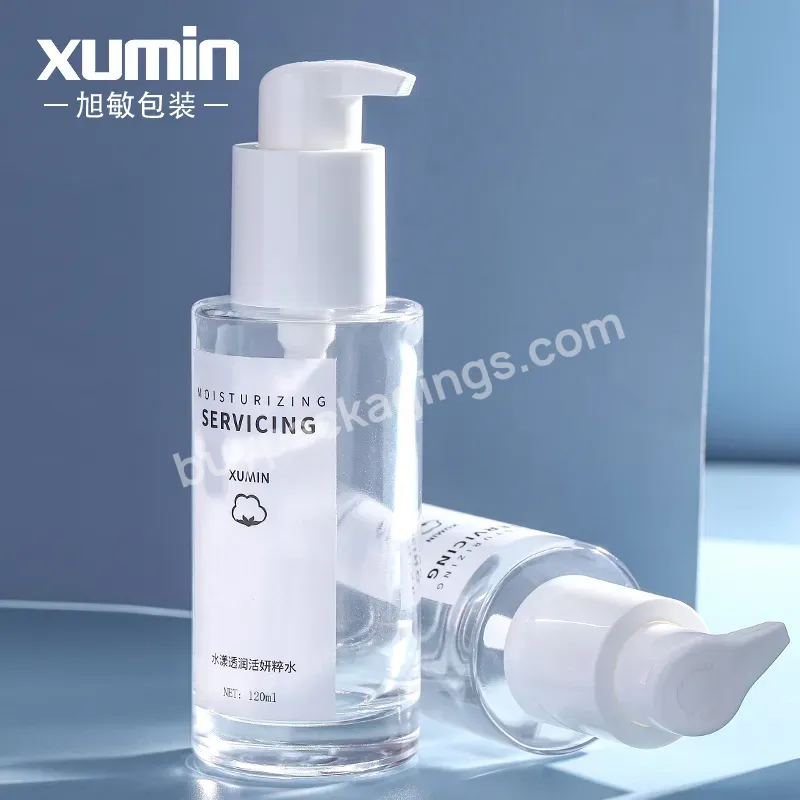 Morocco Cosmetic-glass-bottle Oem/odm Low Moq Glass Cosmetic Bottle 100ml 120ml Lotion Men Skin Care Glass Bottles Packaging