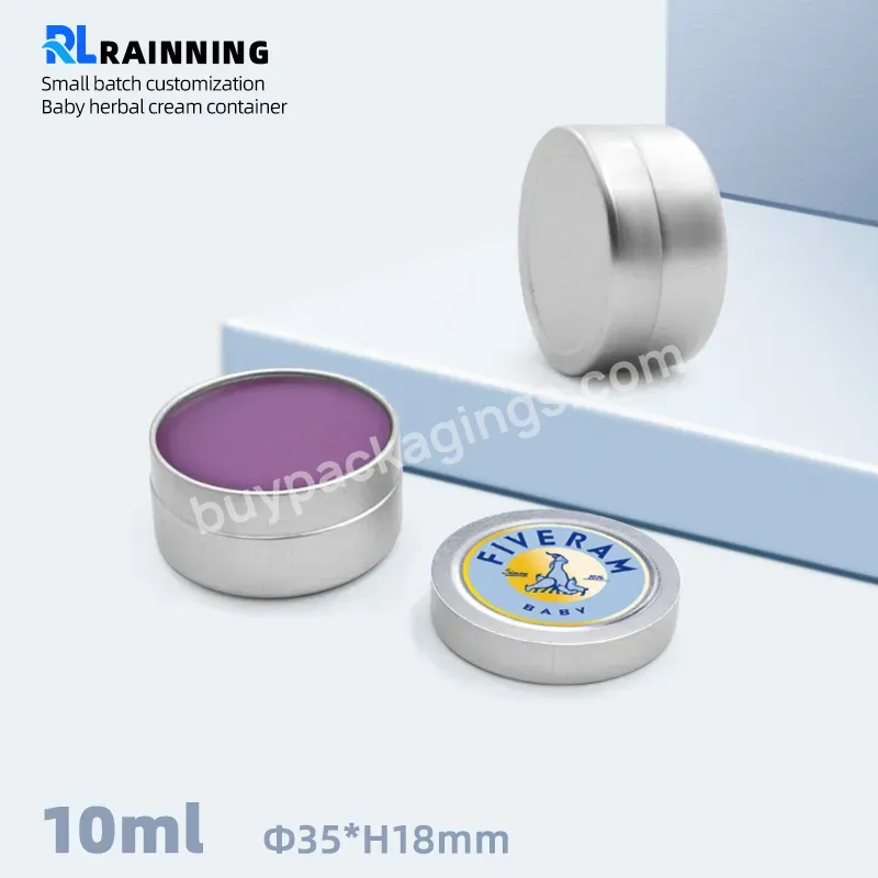 Most Popular 10ml Aluminum Cosmetic Container Airtight Lip Balm Tin Can With Top Quality