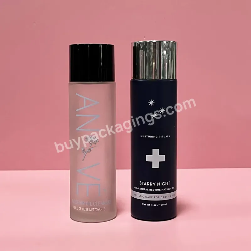 Most Popular Custom Printing Glass Packaging Skincare 100ml 120ml Face Toner Bottle With Screw Cap