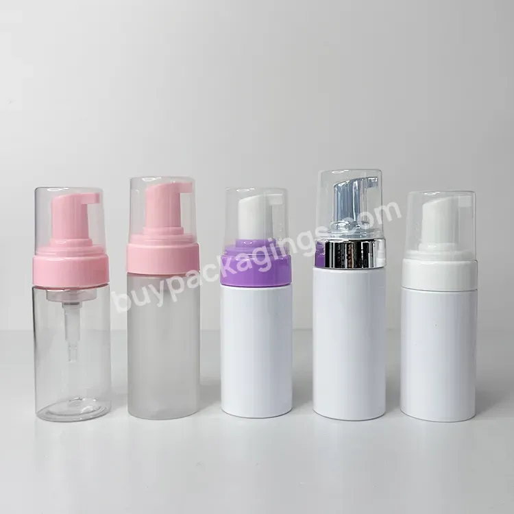 Mousse Foaming Bottle 100ml 120ml 150ml 200ml 250ml Purple White Foam Pump Plastic Bottles Foam Cleanser Plastic Pet Bottle