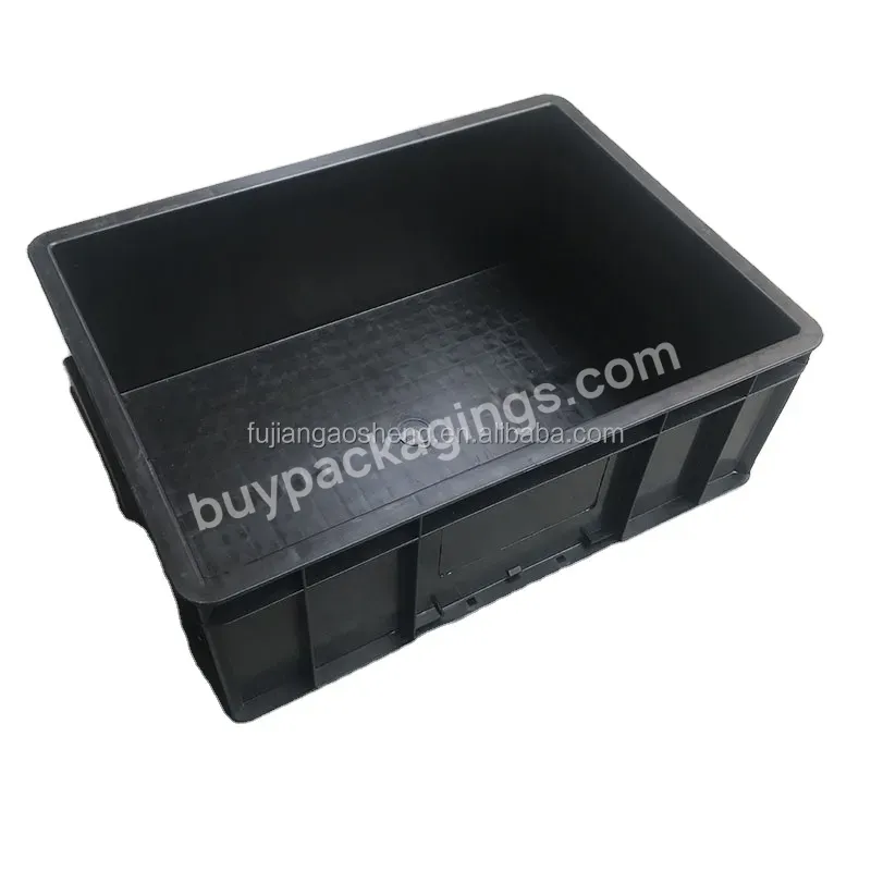 Moving Plastic Milk Food Fish Meat Crates Conductive Turnover Box Convenient Transportation Logistics Packaging Crate