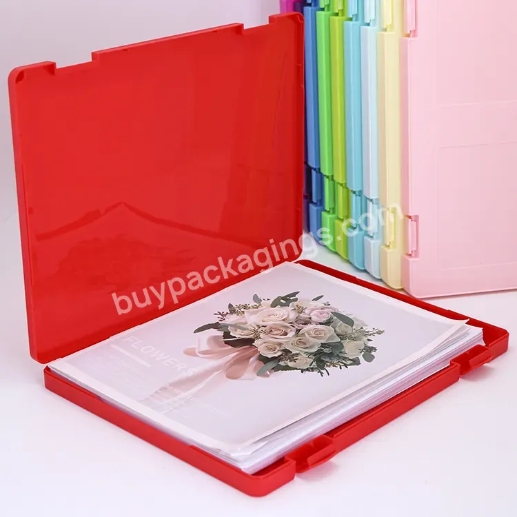 Multi Color Folder Document Desk Paper Slim Plastic Office Stationery Box File A5 A4 Storage Box