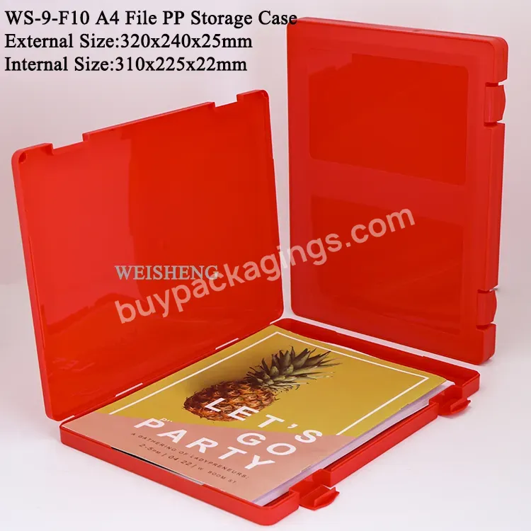 Multi Color Folder Document Desk Paper Slim Plastic Office Stationery Box File A5 A4 Storage Box