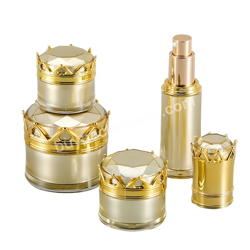 Multi-size Crown-shape Diamond-shape Top Lotion Container Set Accepts Customized Color Skin Care Product Plastic Set