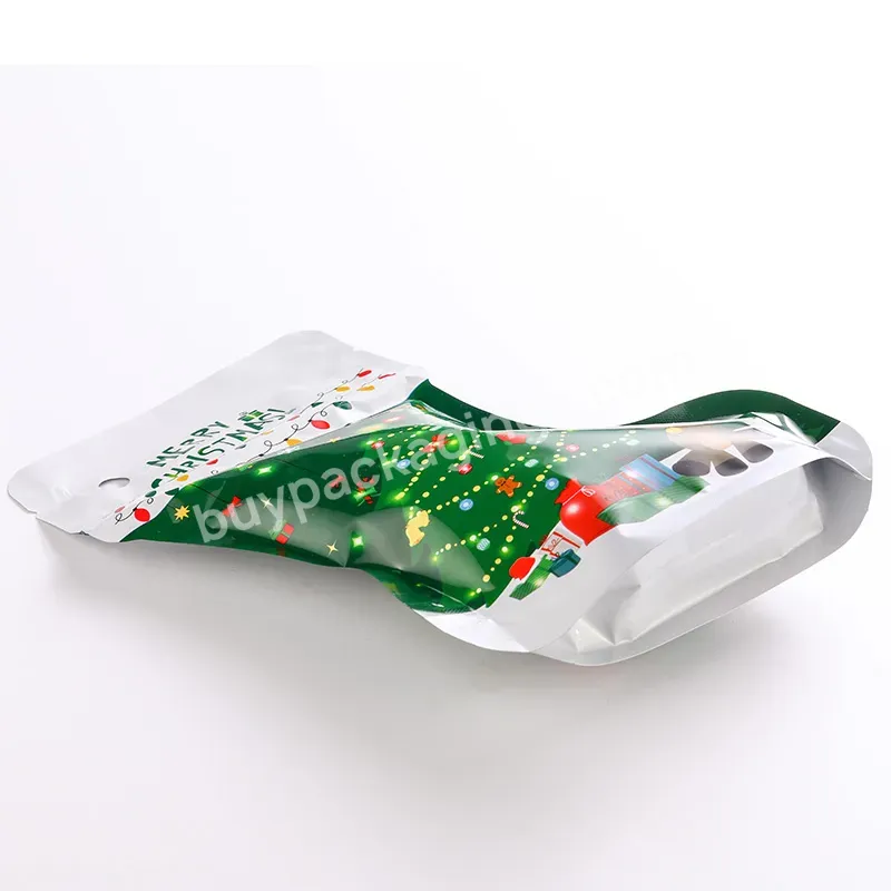 Multi-size Custom Socks Shaped Santa Claus Xmas Candy Gift Plastic Christmas Bags For Candies - Buy Cheap Christmas Gift Bags.