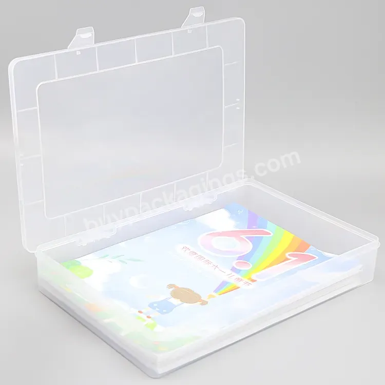 Multi Size Office Transparent A4 A5 File Box Clear Desk Storage Tools Case Organizer Paper Holder Boxes For Documents