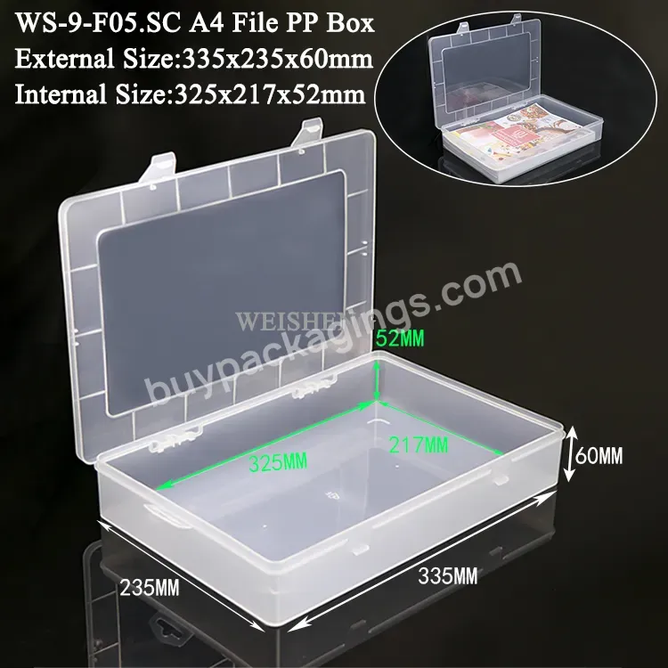 Multi Size Office Transparent A4 A5 File Box Clear Desk Storage Tools Case Organizer Paper Holder Boxes For Documents