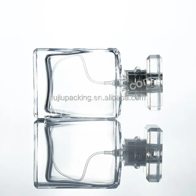 Multiple Caps Available Empty 50ml Square Amber Frosting Glass Dropper Bottles Gold Top Sprayer Glass Perfume Spray Bottle