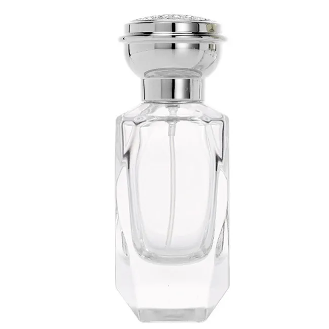 Multiple Cover High Quality Cheap Price Clear Cone Spray Glass Material 50ml Perfume Bottle