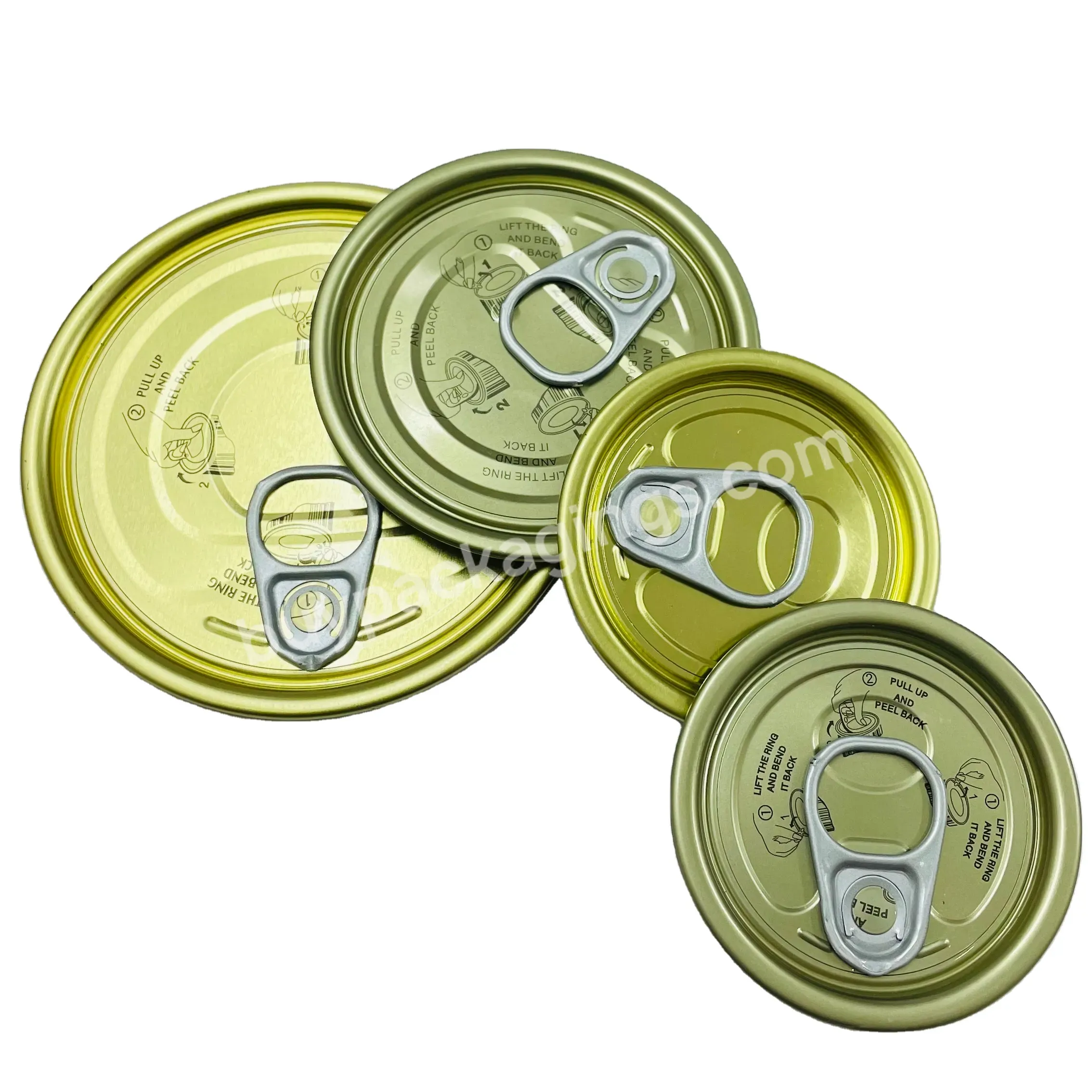 Multiple Sizes Easy Peel Off Lid For Household Round Food Tin Can Manufacture