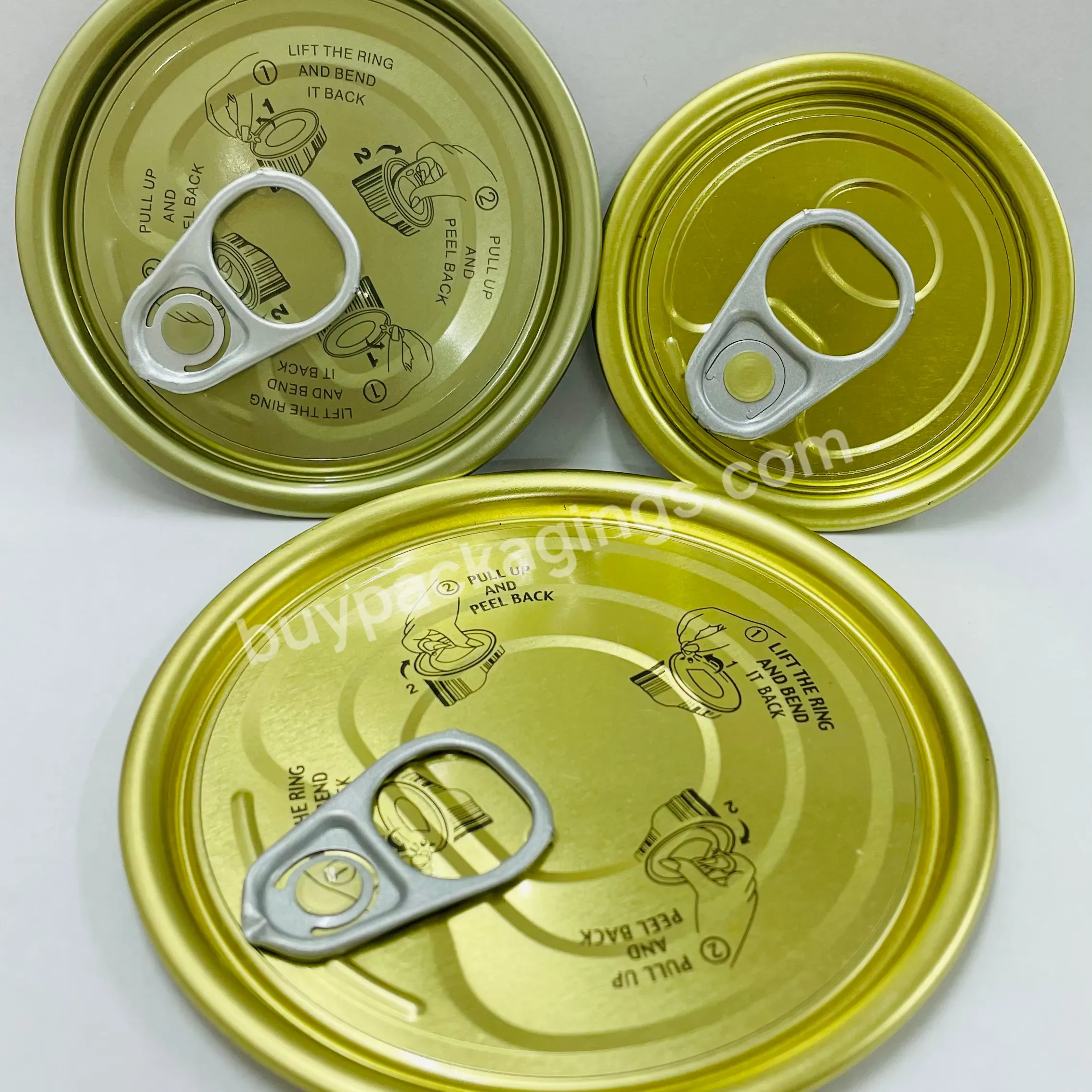 Multiple Sizes Easy Peel Off Lid For Household Round Food Tin Can Manufacture