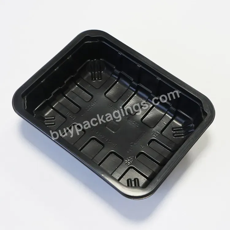 Mushroom Tray Lunch Box Custom Pp Microwaveble Single Plastic / To Go Boxes / Disposable Black Food Storage Boxes & Bins Rosin