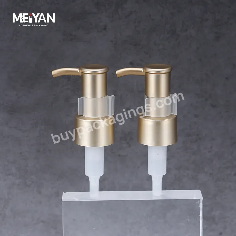 Mypack Luxury 24mm Gold And Silver Black External Spring Skincare Cleansing Oil Pump Dispenser