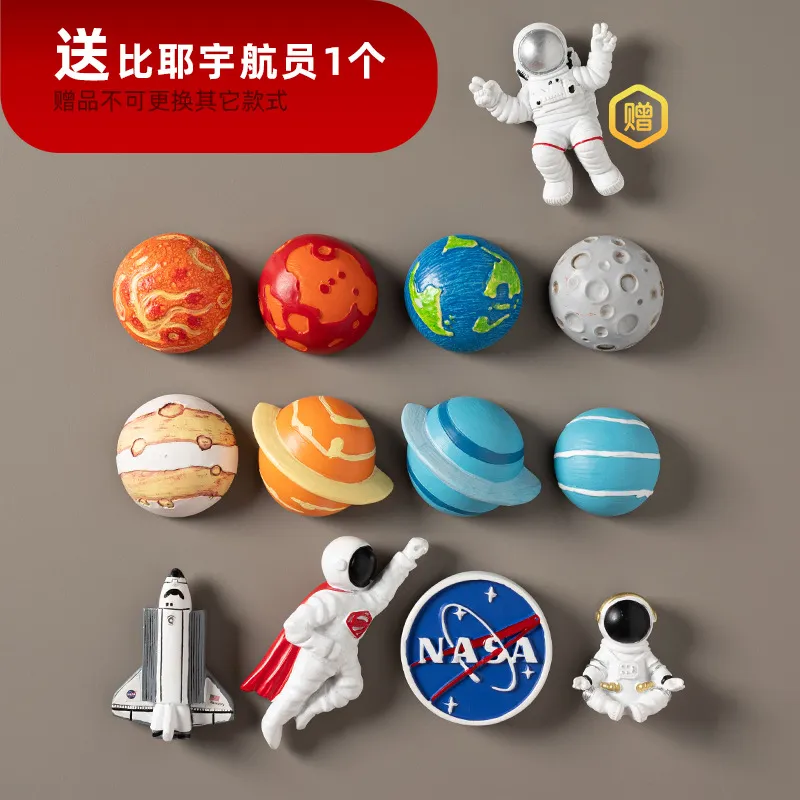 NASA Personality Aerospace Earth Universe Creative E.T. Fridge Magnets Planet UFO Rocket Space Astronaut Refrigerator Magnet