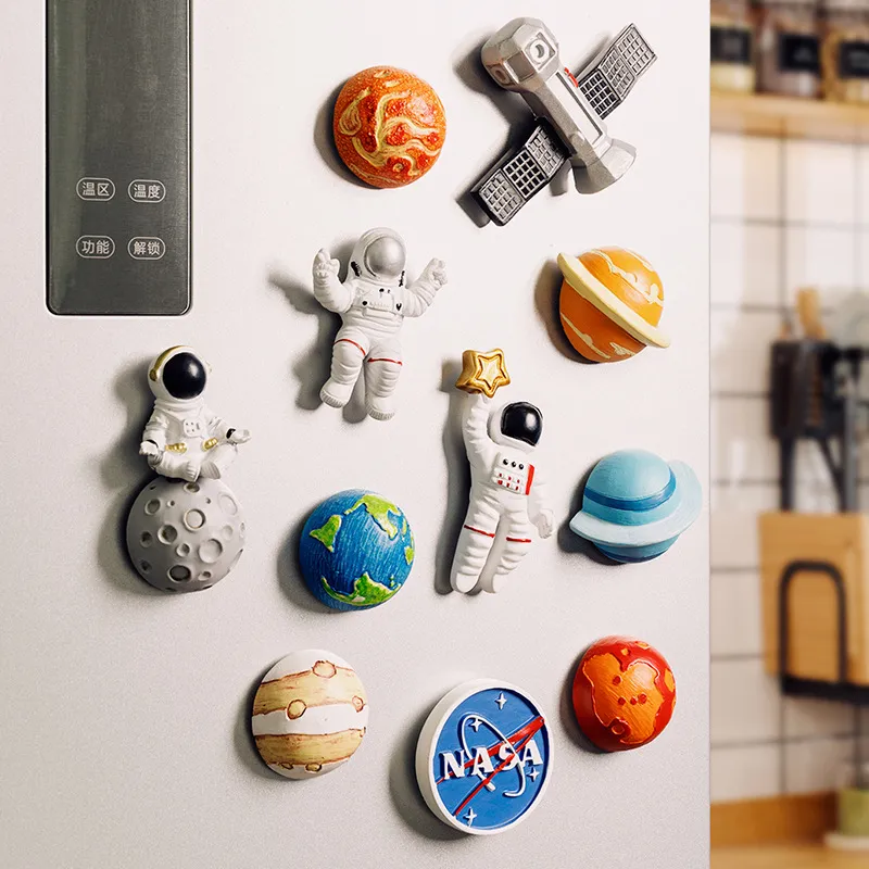 NASA Personality Aerospace Earth Universe Creative E.T. Fridge Magnets Planet UFO Rocket Space Astronaut Refrigerator Magnet