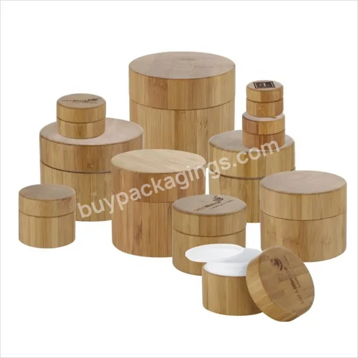 Natural Bamboo Jars With Bamboo Lids Empty Lotion Containers Travel Cream Containers - For Diy Cosmetic Jars 15-250g - Buy Cosmetics Container With Bamboo Lids,Cosmetic Bamboo Jar,Cream Jar With Bamboo Lid.