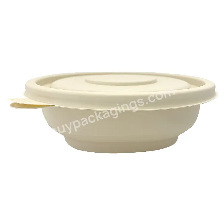 Natural Biodegradable 1000ml Round Corn Starch Food Packaging Noodle Bowl Disposable Soup Rice Bowl With Lid - Buy Round Corn Starch Hot Soup Rice Bowl,Natural Disposable Corn Starch Food Packaging Bowl,1000ml Disposable Corn Starch Food Bowl With Lid.