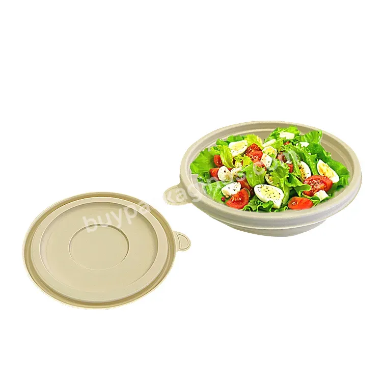 Natural Biodegradable 1000ml Round Corn Starch Food Packaging Noodle Bowl Disposable Soup Rice Bowl With Lid - Buy Round Corn Starch Hot Soup Rice Bowl,Natural Disposable Corn Starch Food Packaging Bowl,1000ml Disposable Corn Starch Food Bowl With Lid.