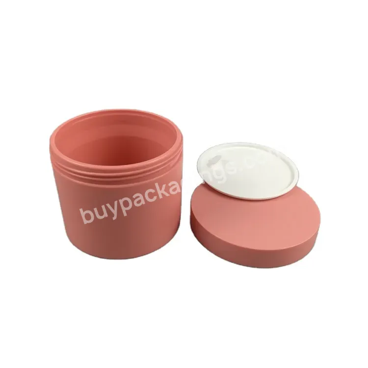 Natural Body Scrub Container Empty Plastic Pp Matte Cosmetic Hair Wax Cream Jar With Lid