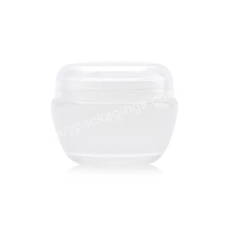 Natural Clear Plastic Mushroom Shape Face Cream Jar With Inner Lid 5g