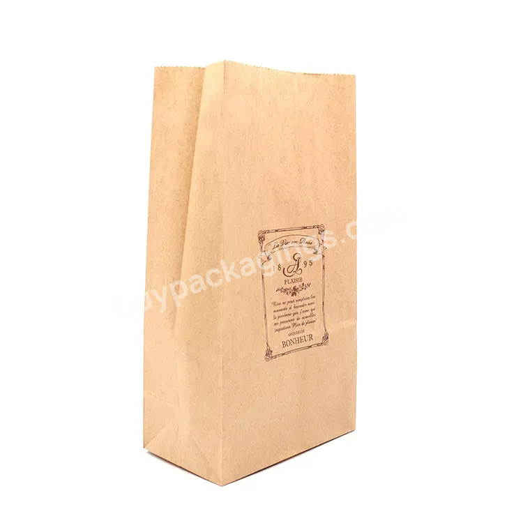 Natural Sos Square Bottom Printed Logo Garbage Paper Bag,Brown Treat Craft Paper Garbage Bag With Logo