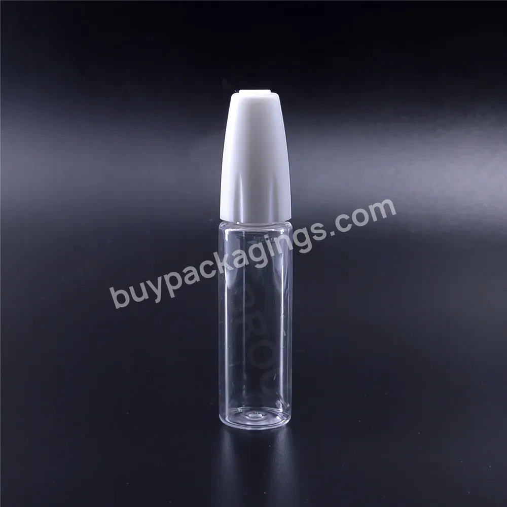 Needle Tip Bottle 10ml 15ml Transparent Pet Metal Needle Tip Liquid Bottle With Screw Cap