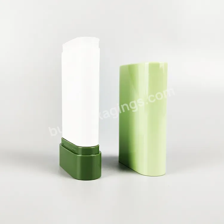 New 20g Flat Plastic Sunscreen Stick Bottle Bottom Filling Deodorant Stick Container Pp Pcr Available
