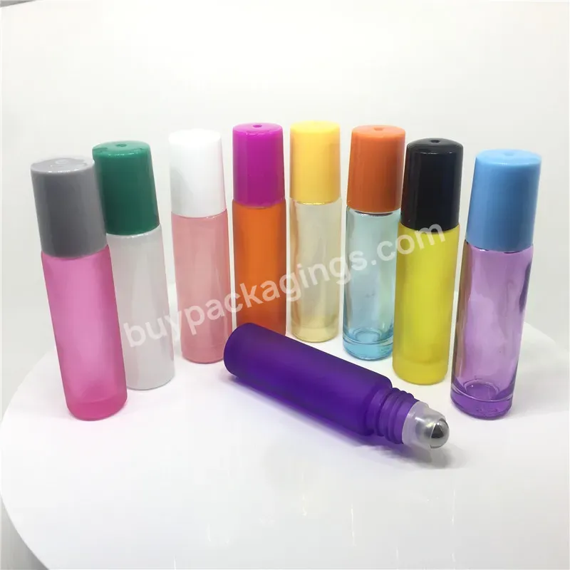 New Arrival 10ml Thick Pearl Color Roller Bottles Roll On Glass Bottle With Metal Ball