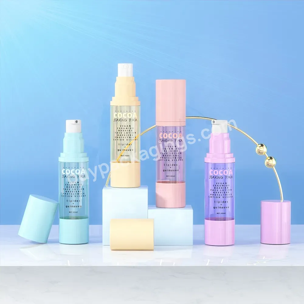 New Arrival 15 30 40 50ml Airless Metal Clear Face Cream Lotion Luxury Skincare Packaging Airless Pump Bottle With Pump