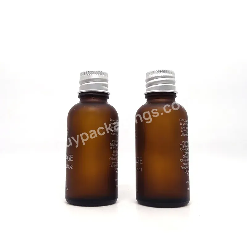 New Arrival 20ml 30ml 50ml 100ml Factory Produced Empty Glass Cosmetic Essential Serum Oil Amber Round Glass Bottle With Lids