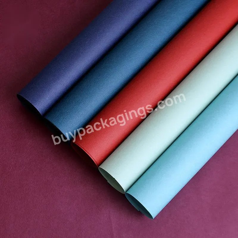 New Arrival 58*58cm Matt Kraft Paper Gift Flowers Wrapping Paper With Pure Color Printing