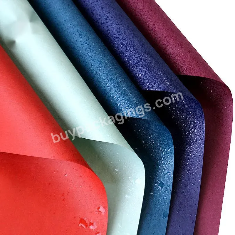 New Arrival 58*58cm Matt Kraft Paper Gift Flowers Wrapping Paper With Pure Color Printing