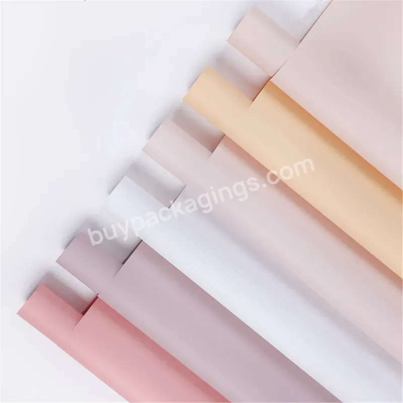 New Arrival 58*58cm Waterproof Pure Color Florist Wrapping Paper For Floral Decoration