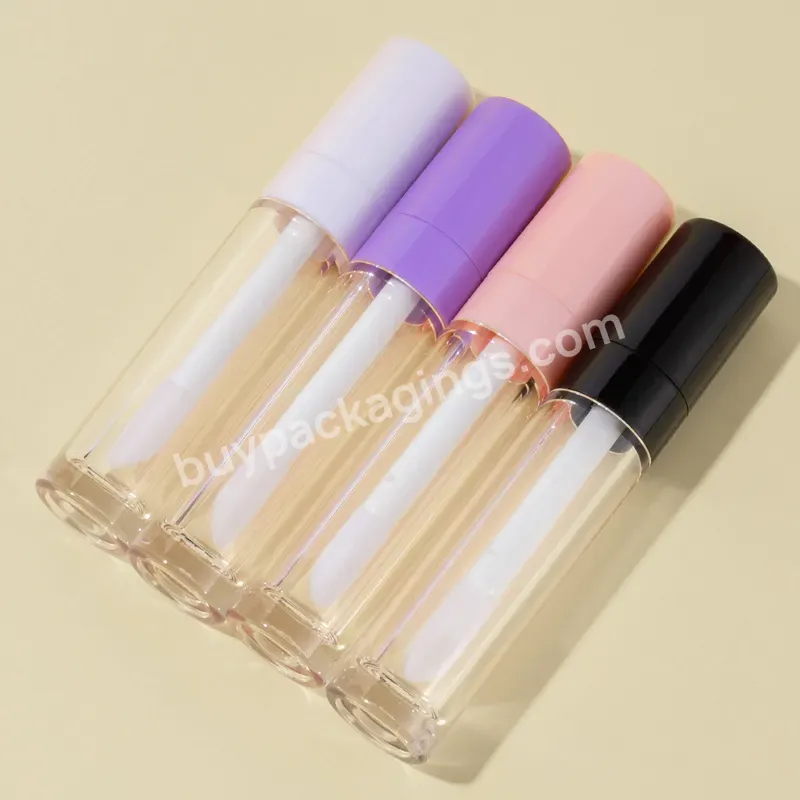 New Arrival 6.5ml Custom Logo Empty Lipgloss Containers Lip Gloss Tubes With Big Brush Big Wand