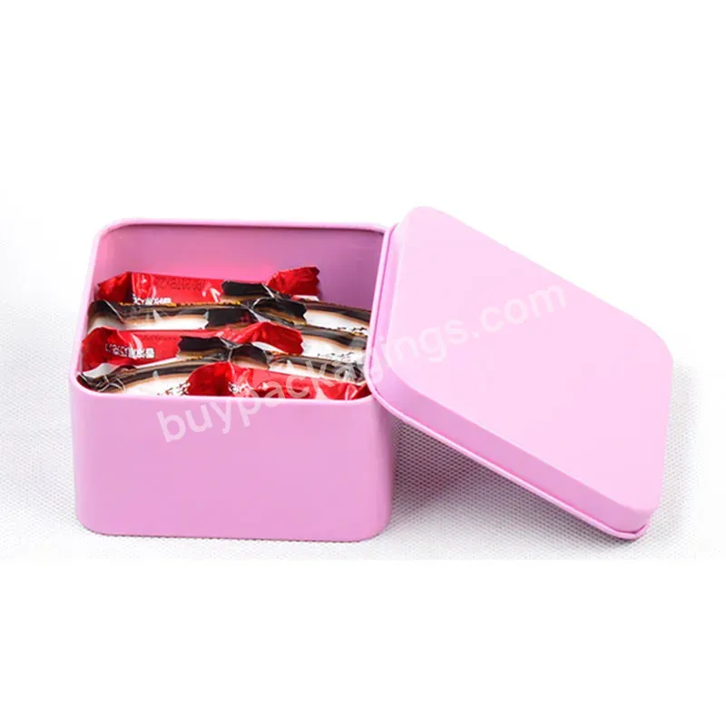New Arrival 85*85*45mm Multi-color Gift Packing Container Square Tin Box For Socks Underpants
