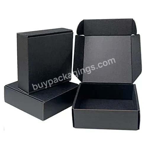 New Arrival Black Cardboard Mailer Box For Business Express Packaging Box Corrugated Mailing Boxes