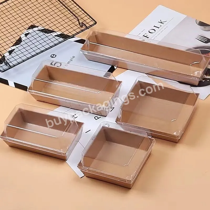 New Arrival Clear Tiramisu Cake Roll Box For Packing Sandwich Packing Boxes Food Kraft Takeout Box
