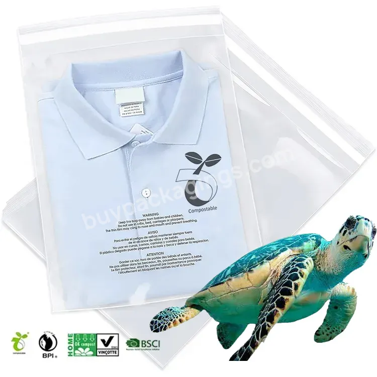 New Arrival Corn Starch Made 100% Compostable Garment Bags Apparel Mailing Bags Biodegradable Plastic Shipping Bag