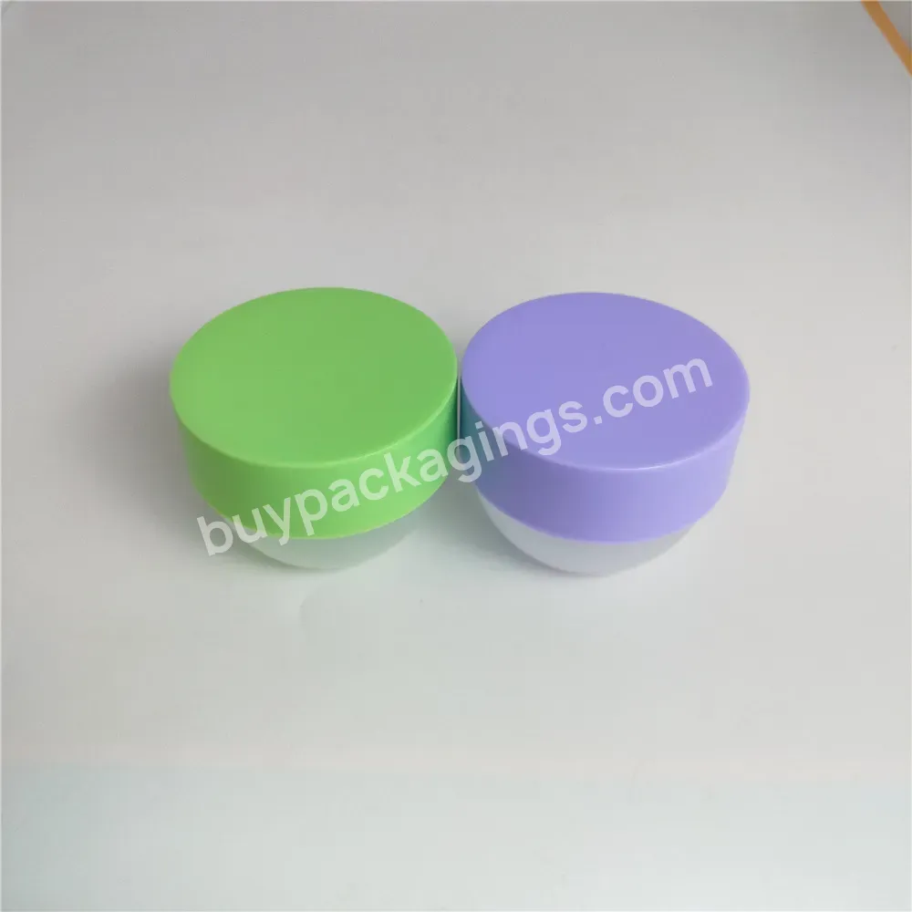 New Arrival Empty Transparent And Green Plastic Pp Bowl Shape Baby Face Cream Jar With Big Cap 75/150/200/250g - Buy Face Cream Container,75g Face Cream Jar.