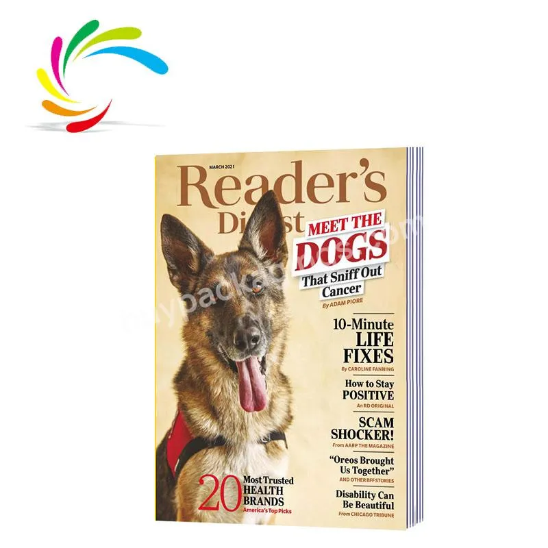 New arrival factory wholesale America best-selling A5 size book printing with illustration Reader's Digest magazine in stock